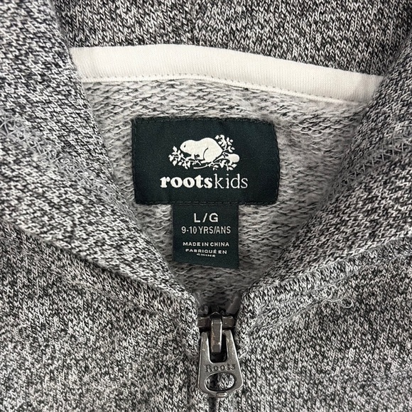 Roots kids Gray Zip-Up Hoodie Sweatshirt size youth Large - new - Picture 4 of 10